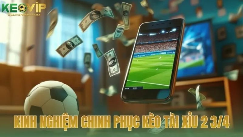 Kinh nghiệm chinh phục kèo tài xỉu 2 3/4 từ chuyên gia KEOVIP